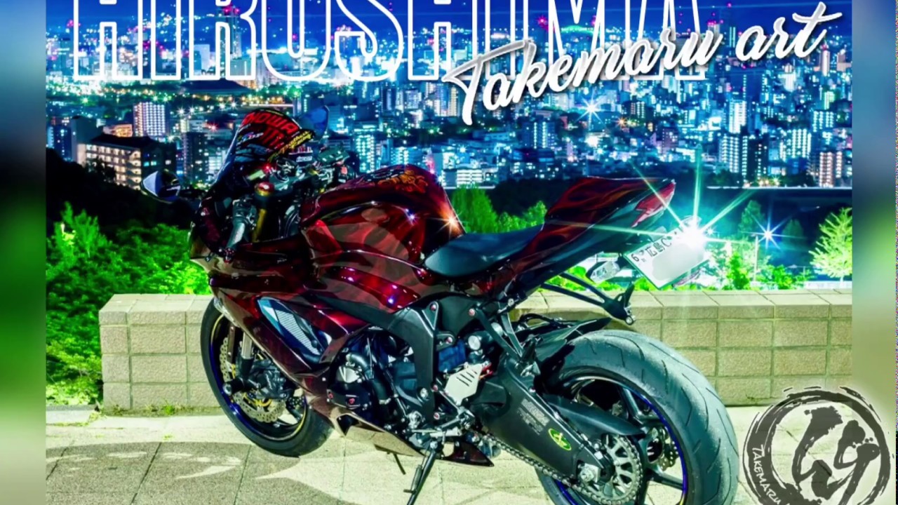ZX6R カスタムペイント エアブラシアート 作業まとめ動画 - YouTube