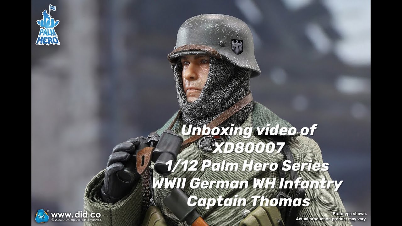 Unboxing video of XD80007 1/12 Palm Hero Series WWII German WH