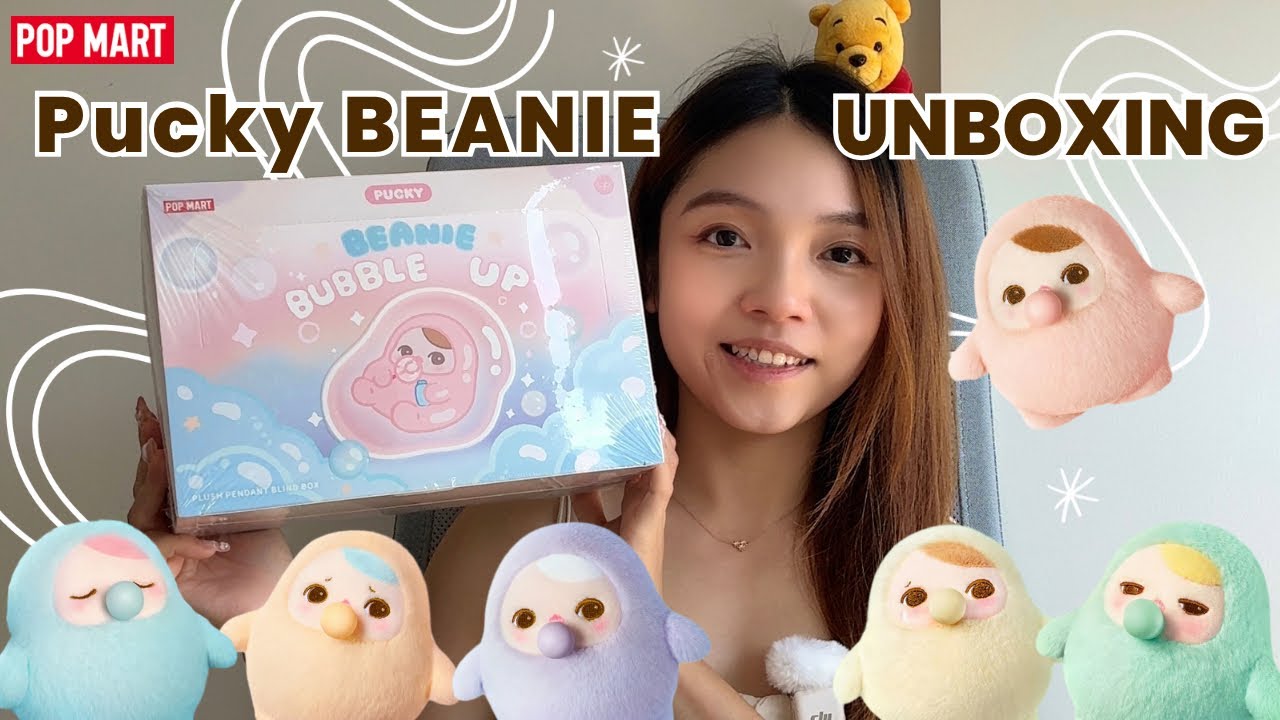 POPMART UNBOXING: PUCKY Beanie Bubble Up Plush Series Full Set