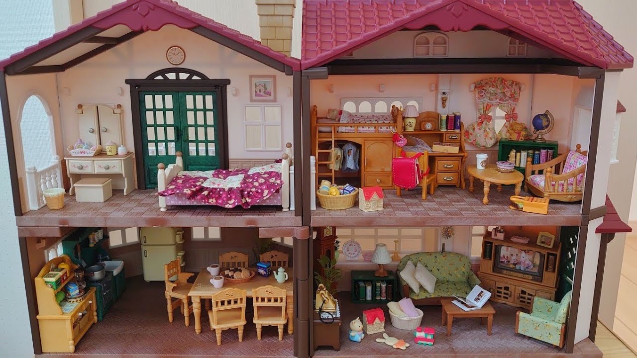 シルバニアファミリー 赤い屋根の大きなお家 クラシックカラー 家作り