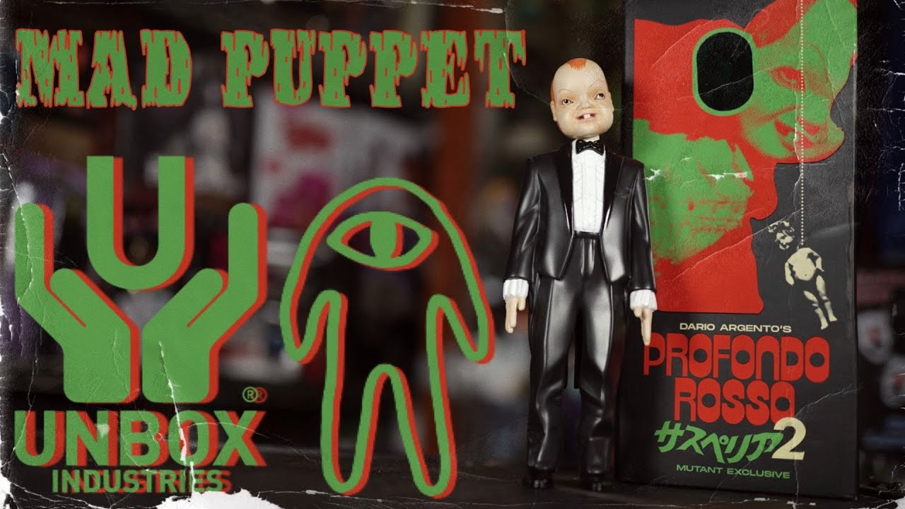 UNBOX INDUSTRIES DEEP RED MAD PUPPET VINYL FIGURE | MADE BY MUTANT