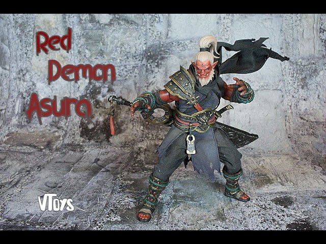 VToys Red Demon Asura 1/12 action figure review - YouTube