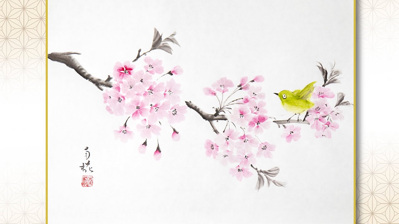 No.23「桜」を描いてみましょう - YouTube