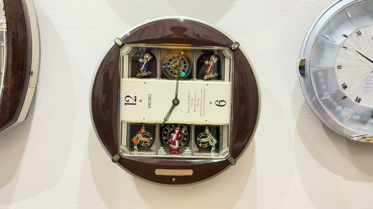 SEIKO ディスクドリーム(disk dream) RE544B からくり時計 - YouTube