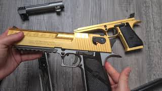 DESERT EAGLE L6 SILVER CYBERGUN & GOLD TIGER STRIPED SLIDE