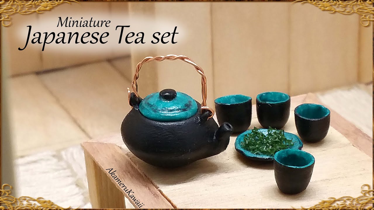 Miniature JapaneseTea set - Polymer Clay Tutorial - YouTube