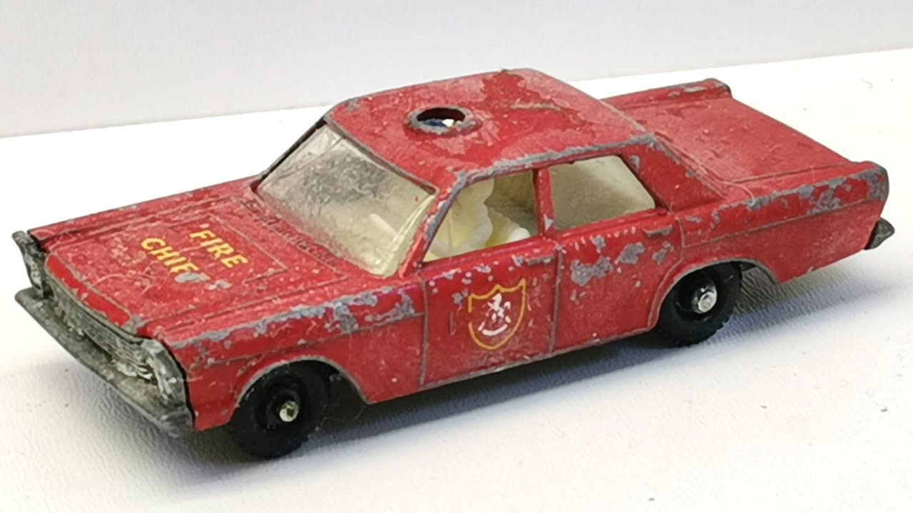 Matchbox restoration Ford Galaxie Fire Chief No 59. Diecast car