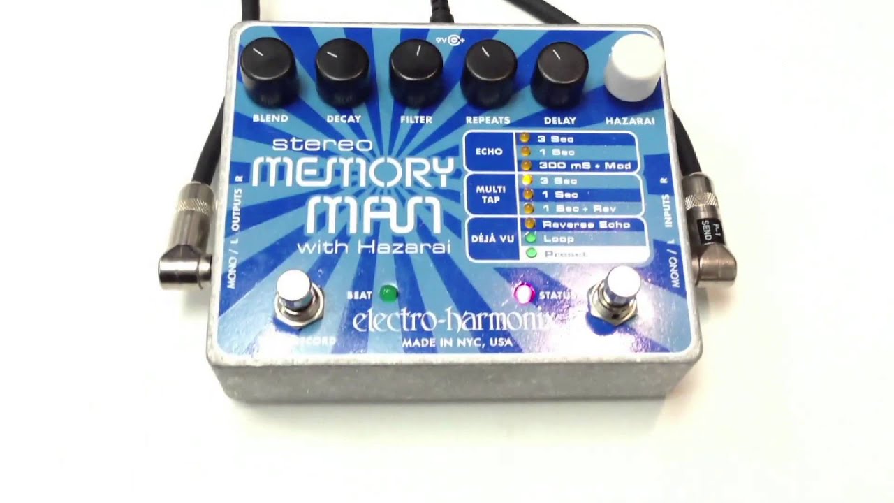 ELECTRO HARMONIX STEREO MEMORY MAN WITH HAZARAI【Supernice