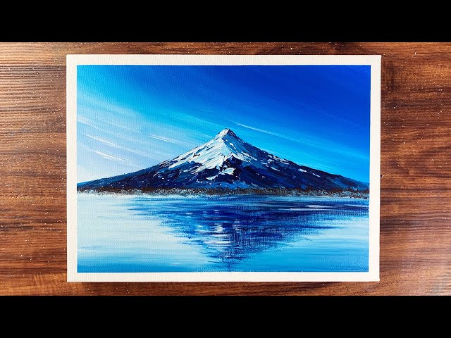 Mt. Fuji 2021 | Acrylic painting for beginners | Step by step