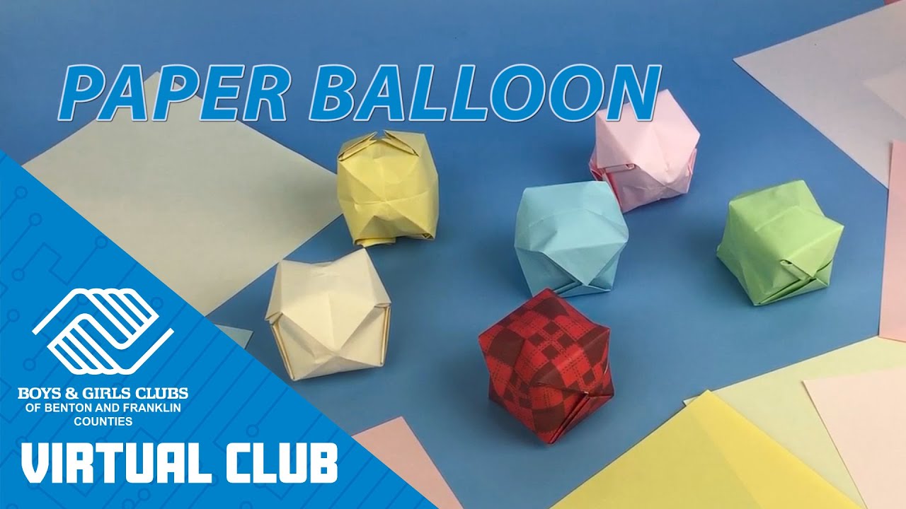 Origami Project: How To Make A Paper Balloon - YouTube
