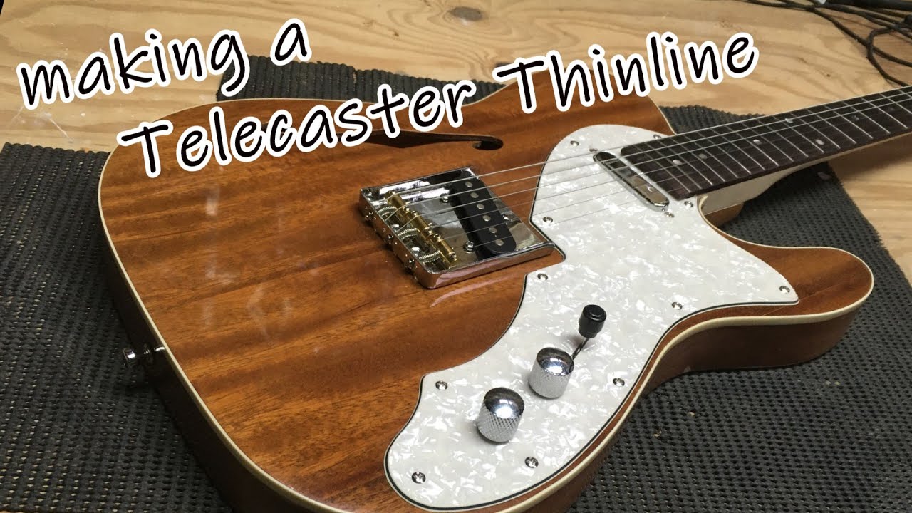 Telecaster Thinline typeの製作 - YouTube