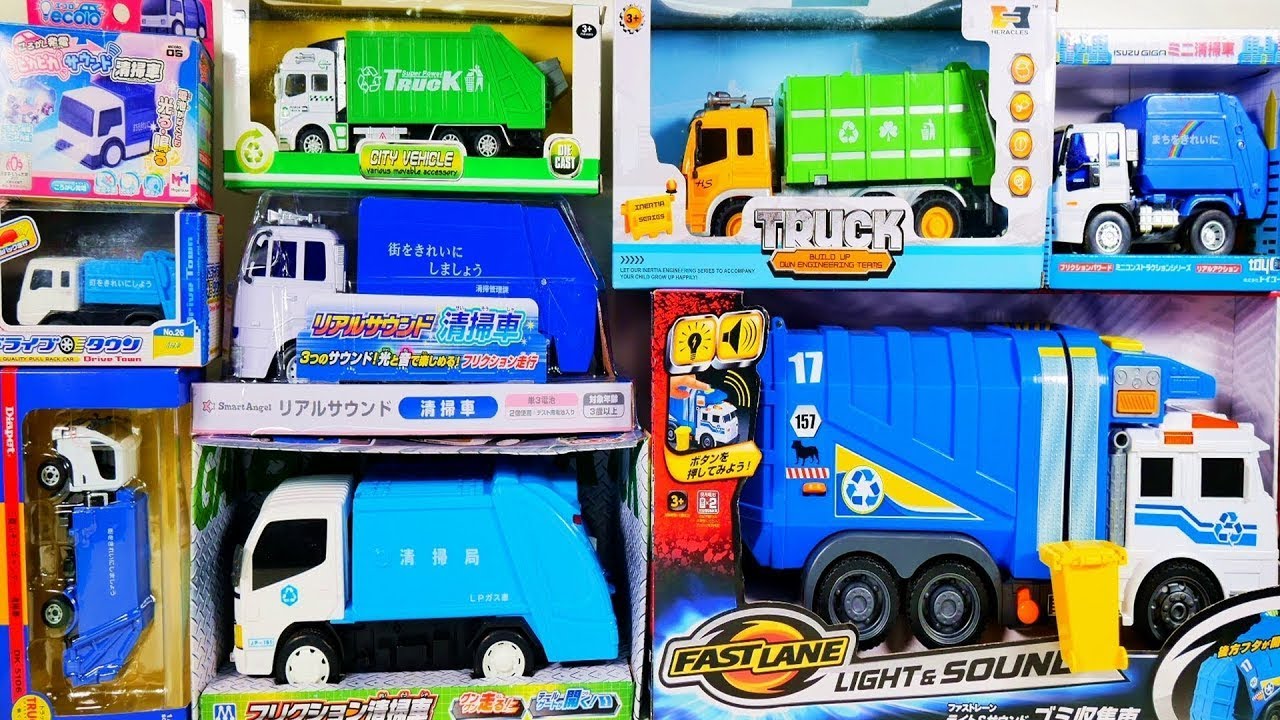 Garbage truck miniature cars! Various Garbage Truck Models - YouTube