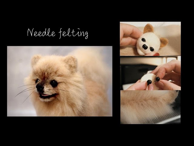 ニードルアート】ポメラニアン｜羊毛フェルト｜Pomeranian Needle