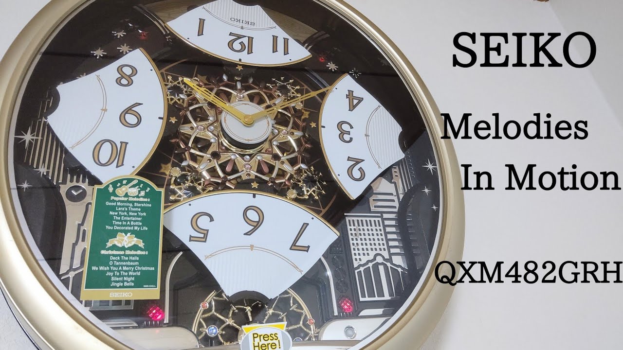 SEIKO Melodies In Motion Clock QXM482GRH からくり時計 - YouTube