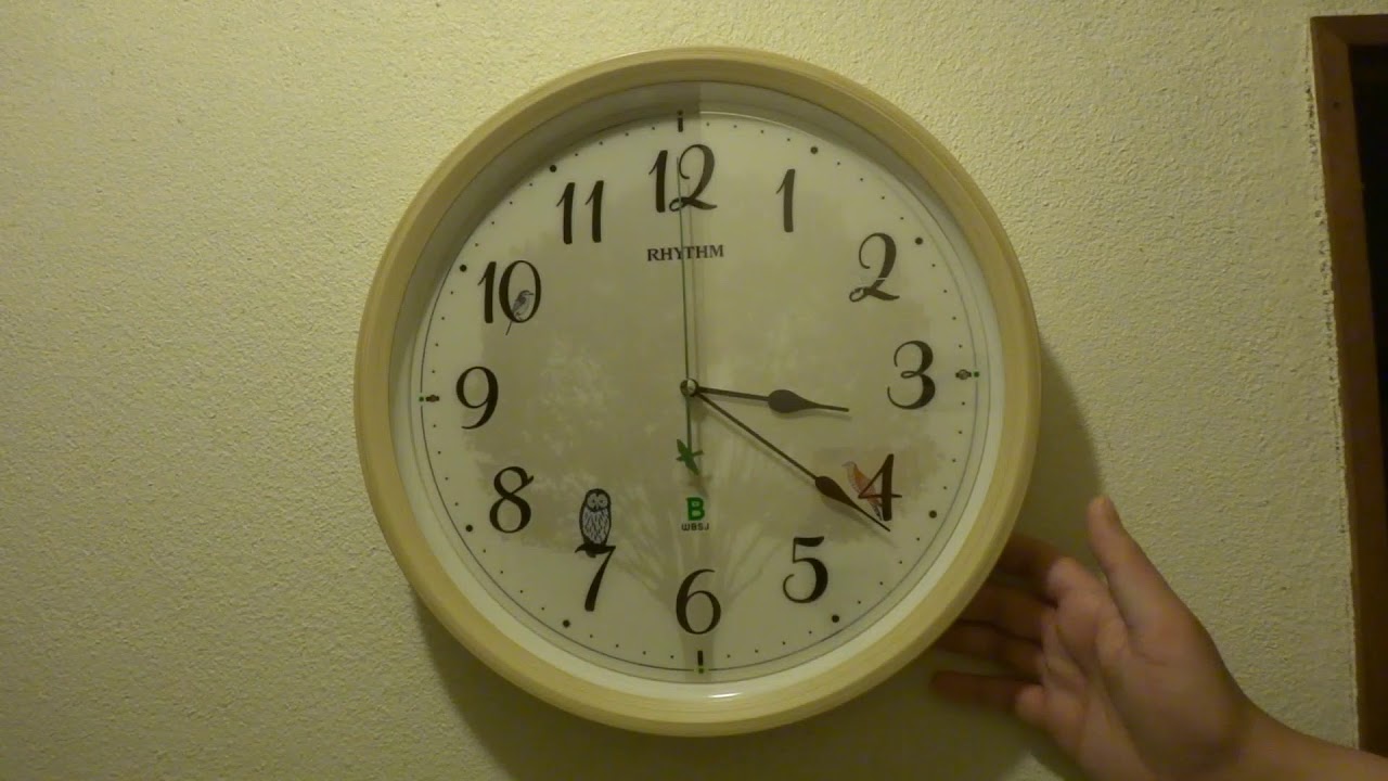 時の記念日 RHYTHM 日本野鳥の会 四季の野鳥 時報掛時計409 ほぼ