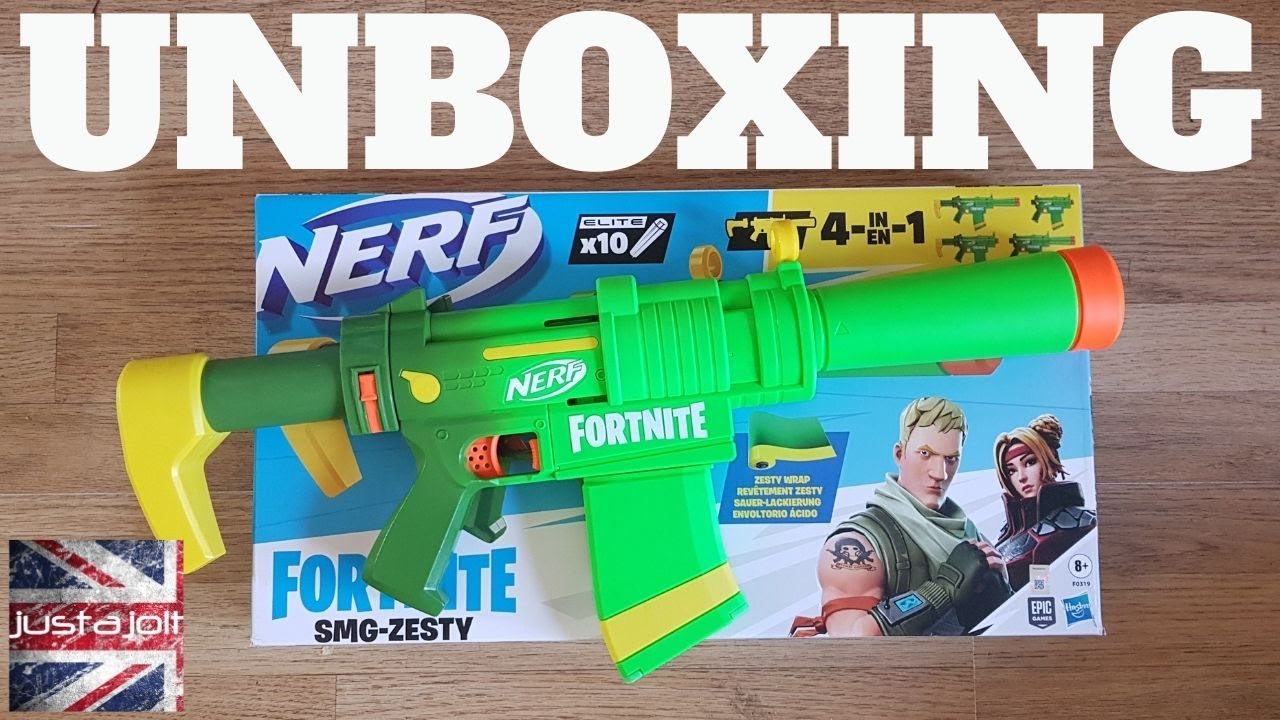 New Nerf Fortnite SMG Zesty: Unboxing Fornite Nerf Zesty SMG