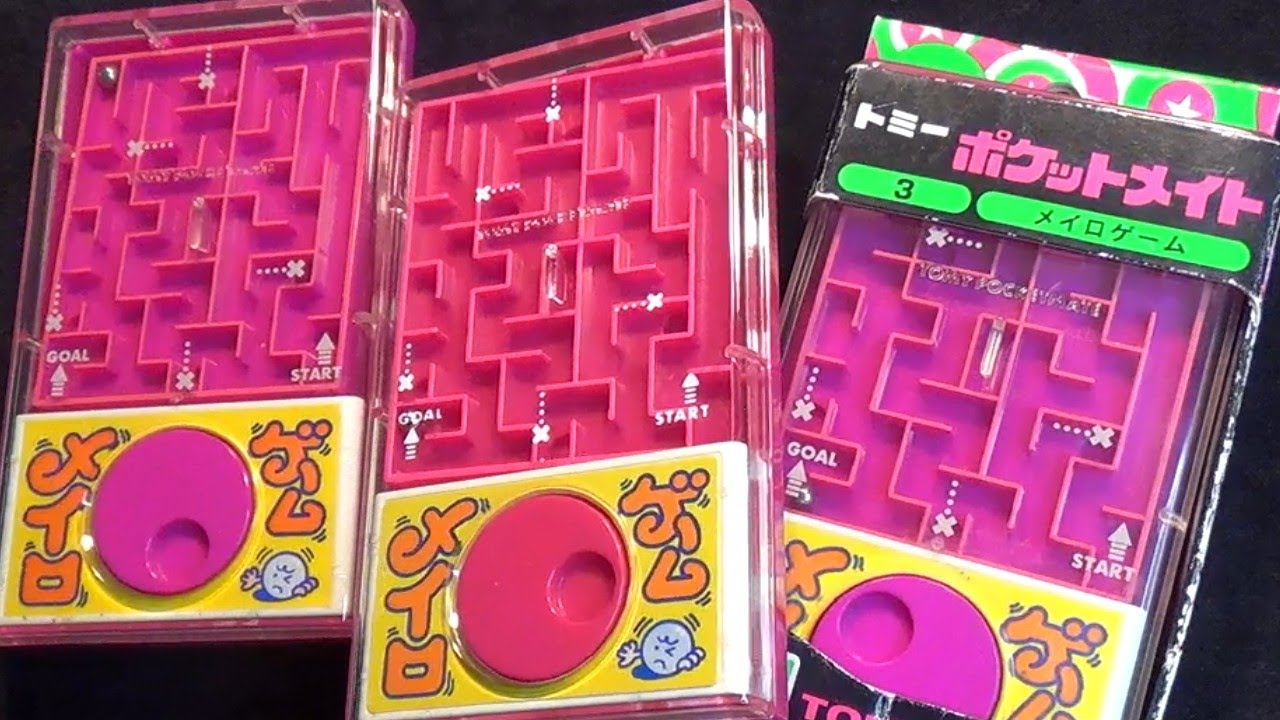 トミー ポケットメイト】メイロゲーム 迷路 ぐるぐる 回転 玉転がし