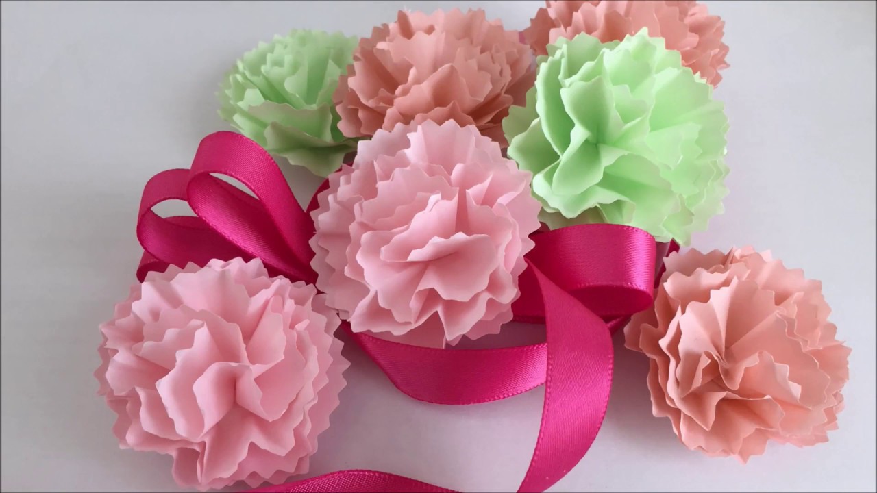 折り紙】簡単！底が平らなカーネーション（フラットカーネーション