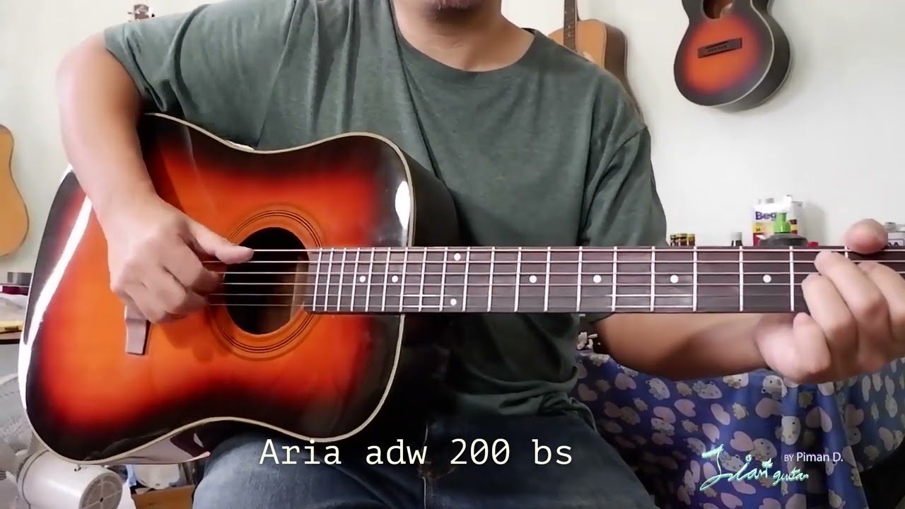 エレアコ化・ライブ仕様】Aria ADW-200BS 低弦高2.5mm エレアコ化