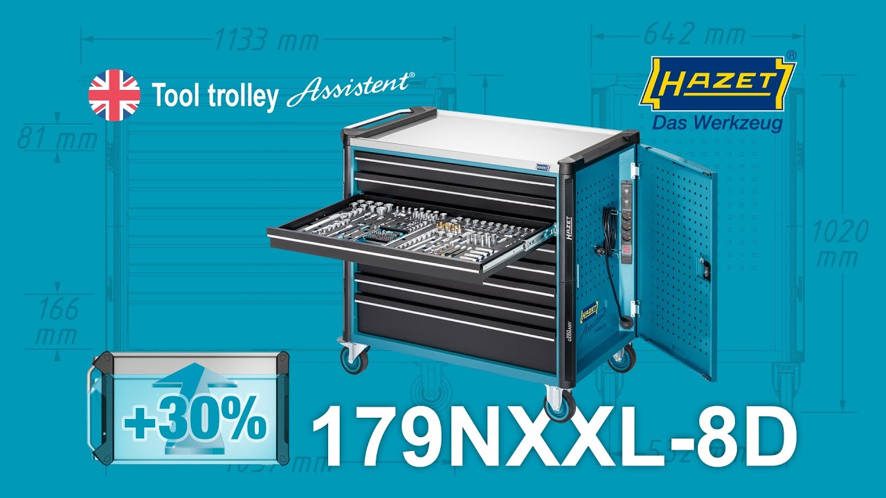 HAZET Tool trolley Assistent 179NXXL-8D - YouTube