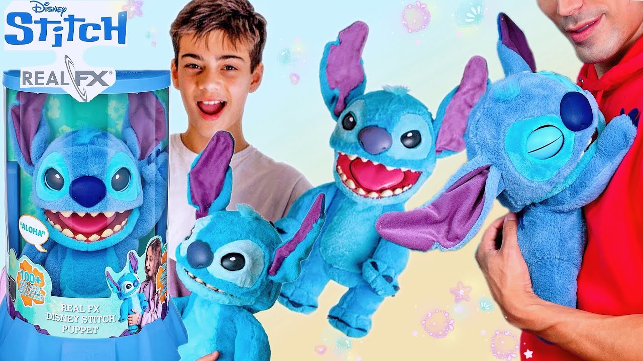 WOW !!!! Real FX Stitch Puppet Interactive Toy Unboxing | Disney