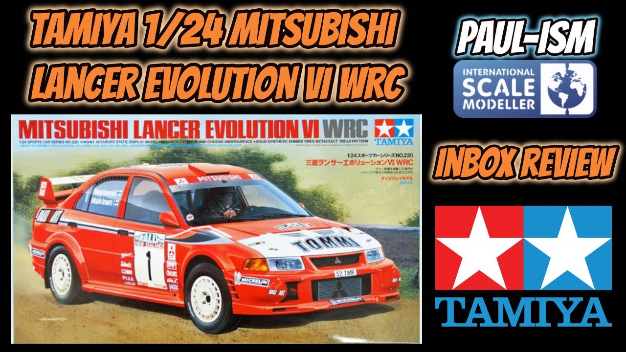 Tamiya 1/24 Mitsubishi Lancer Evolution VI WRC In-Box Review - YouTube