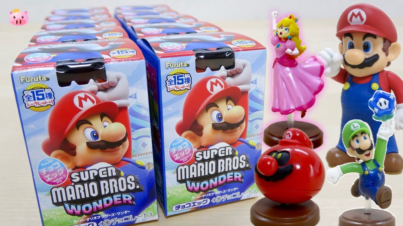 チョコエッグ「マリオブラザーズ ワンダー」11個開封でルイージが3体