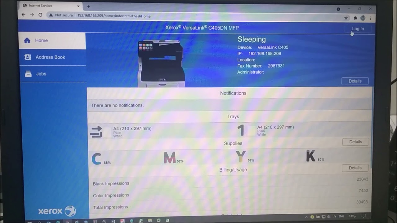 Stop Config page printing XEROX 3025 C405 B405 - YouTube