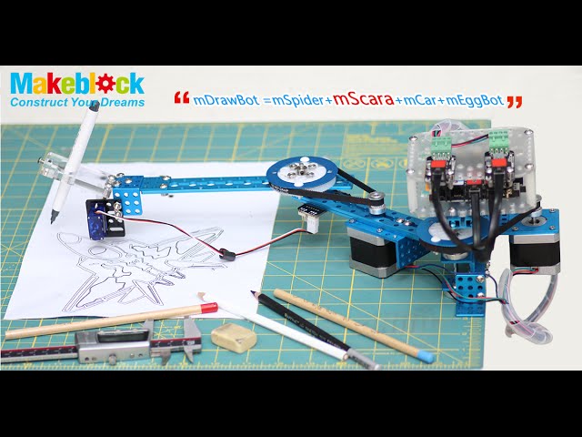 Makeblockのお絵描きロボット「mDrawBot」が日本に上陸！ - YouTube