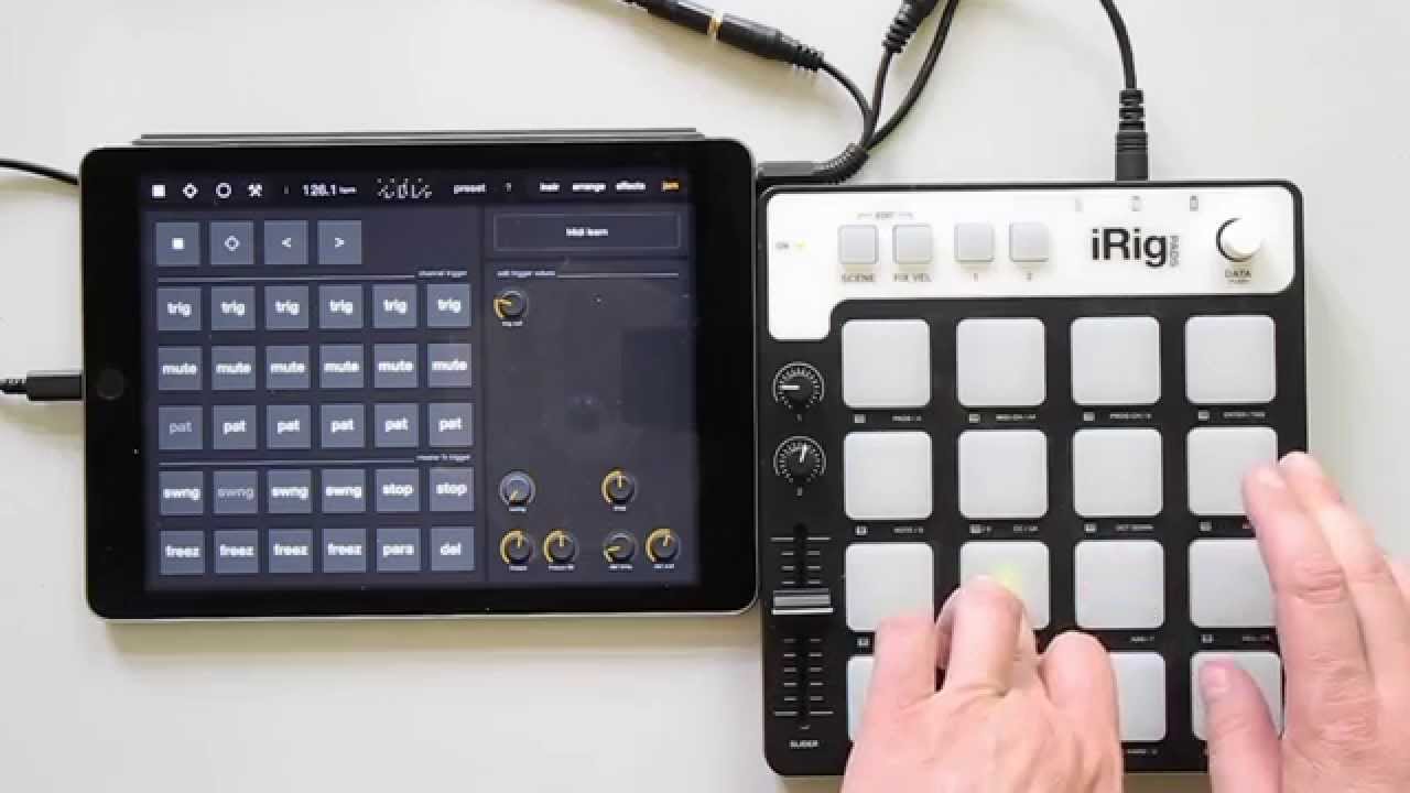 iRig PADS midi controller setup and demo - YouTube