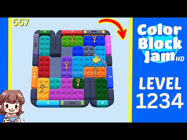 Color Block Jam Level 557 (1234) Solution Walkthrough - YouTube