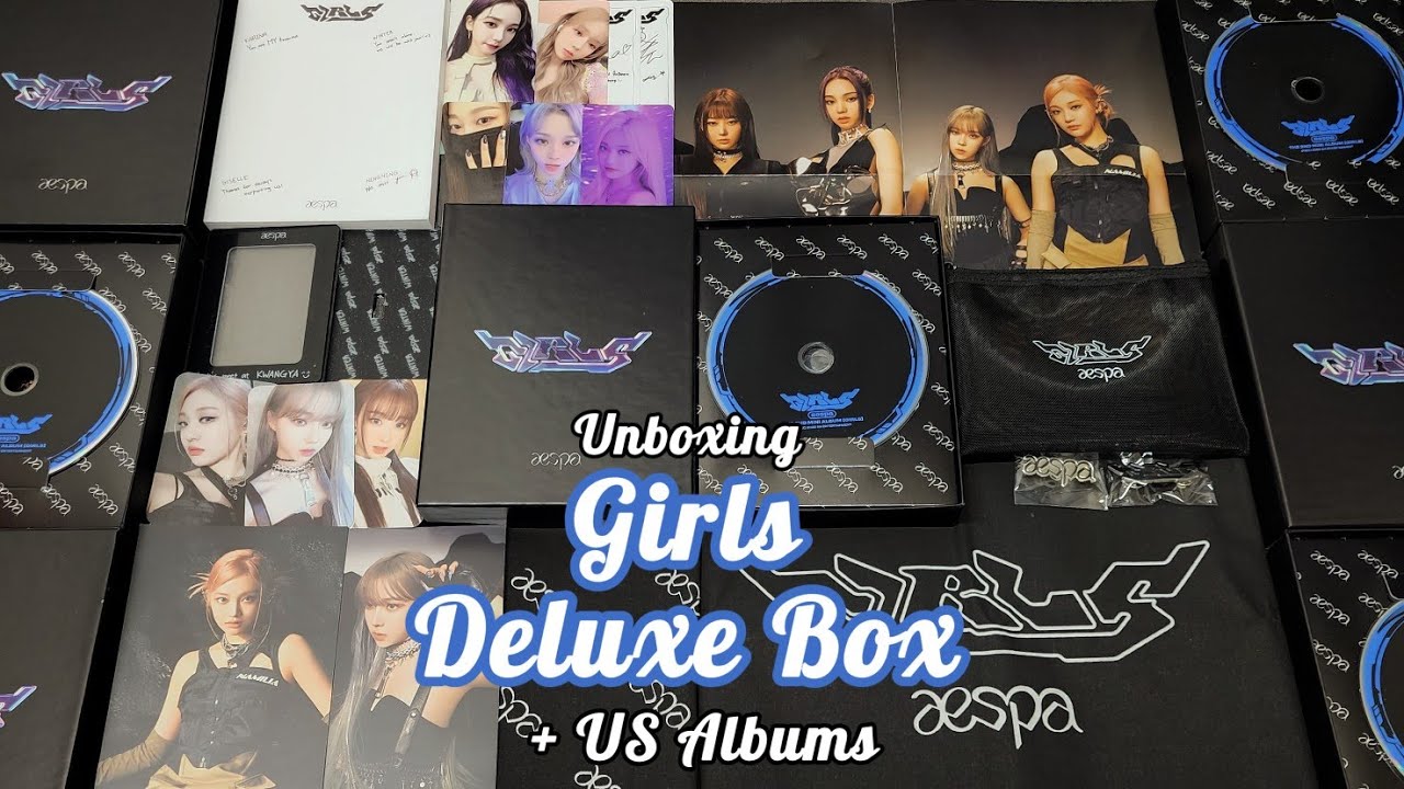 Unboxing] AESPA - Girls Deluxe Box (All versions) & US Albums with