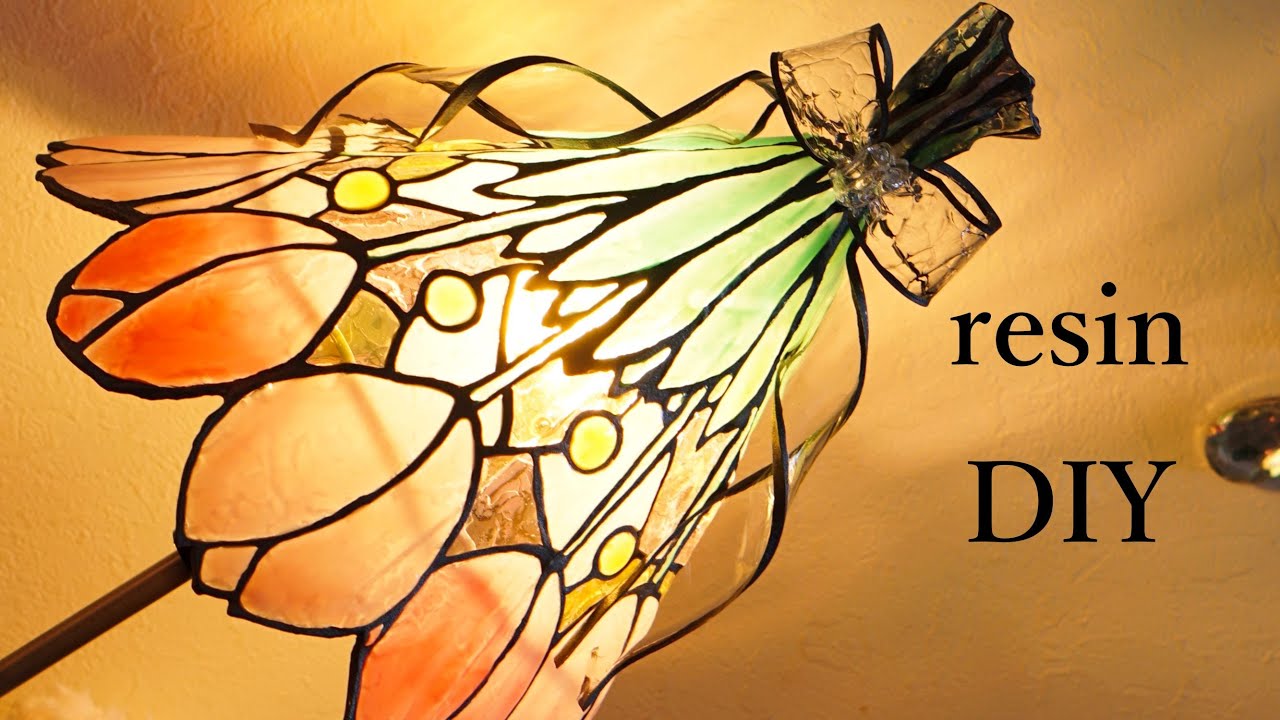 resin＊レジンでステンドグラス風ライトを手作り＊作り方＊UVレジンと