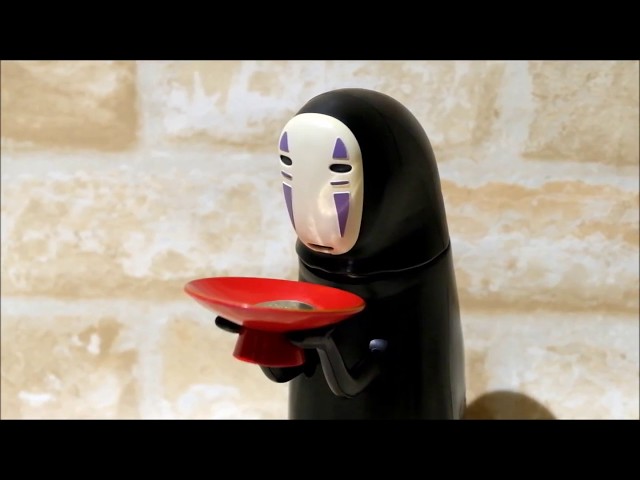 千と千尋の神隠し カオナシむしゃむしゃ貯金箱 - YouTube