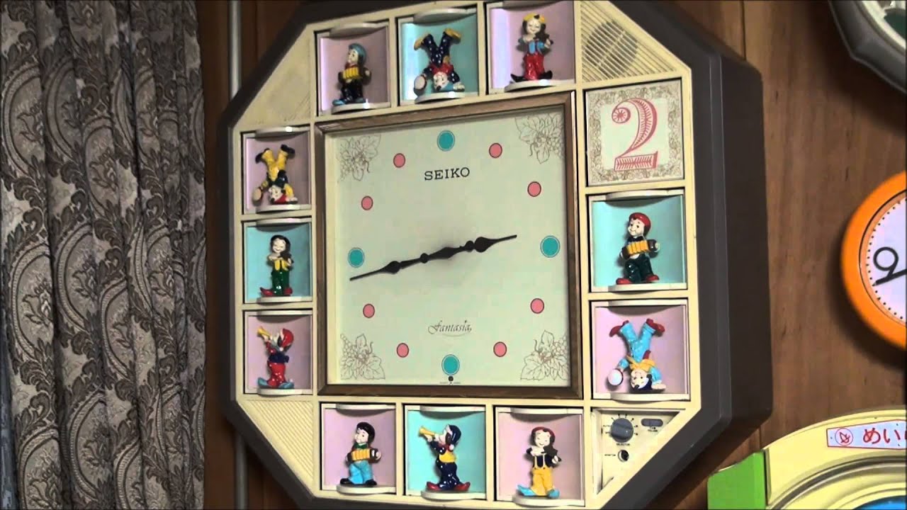 見え隠れ】SEIKO からくり時計 fantasia RE501B - YouTube