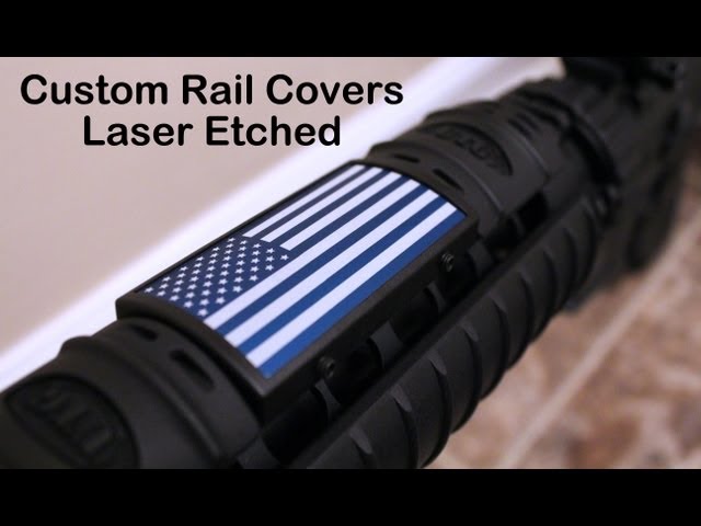 Custom Gun Rail Cover || Laser Etched || Anodized American Flag