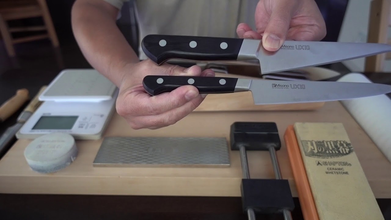 Misono) UX10】私のキッチンナイフ2 (骨スキ角型) #91 - YouTube