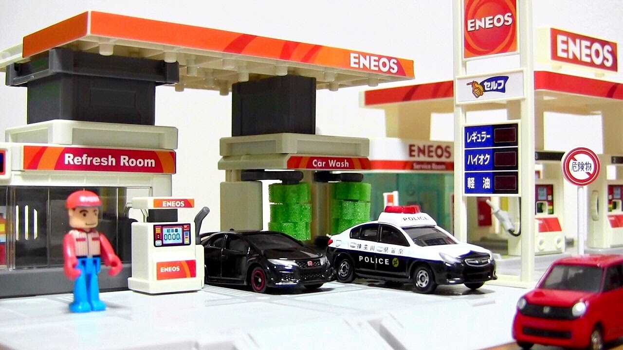トミカ トミカタウン ビルドシティ ガソリンスタンド ENEOS 開封 組立