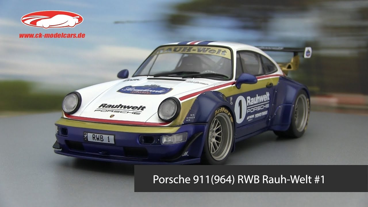 Solido 1:18 Porsche 911 (964) RWB Rauh-Welt 2022 青 / 白 / 赤 / 金