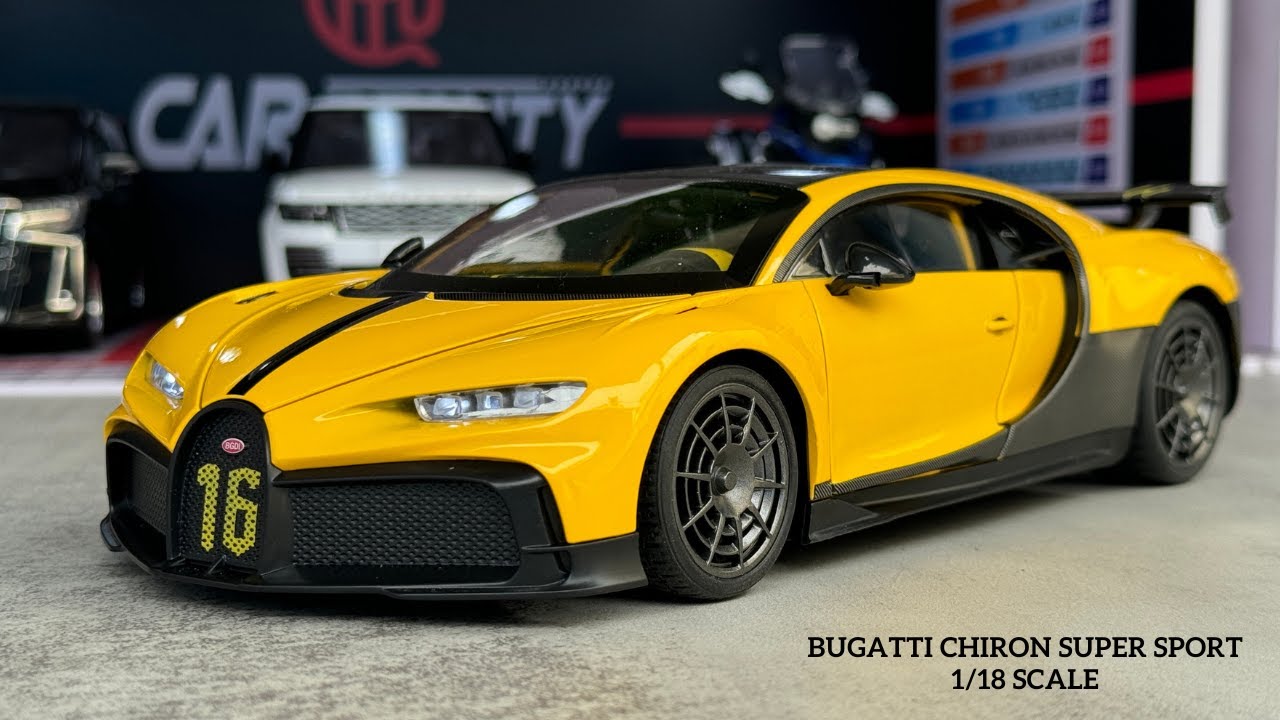 HD Miniature | Yellow Bugatti Chiron Super Sport 1/18 Scale Model