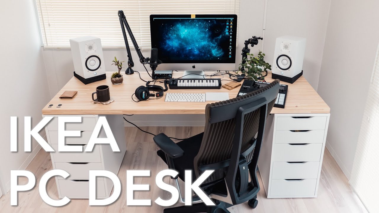 PC desk] I created a new, minimalist computer desk using an IKEA