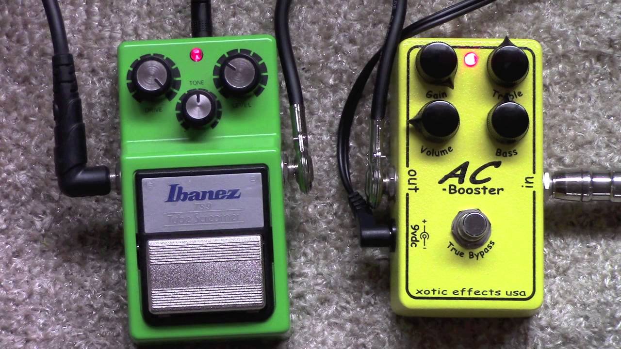 Ibanez Tubescreamer TS-9 Vs Xotic AC Booster Overdrive Pedal