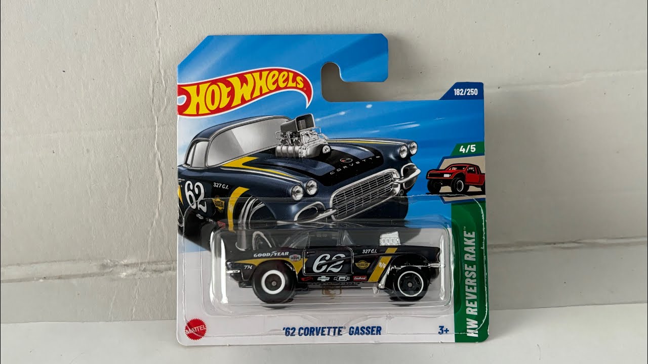 62 Corvette Gasser Super Treasure Hunt Hotwheels Box J 2025 - YouTube