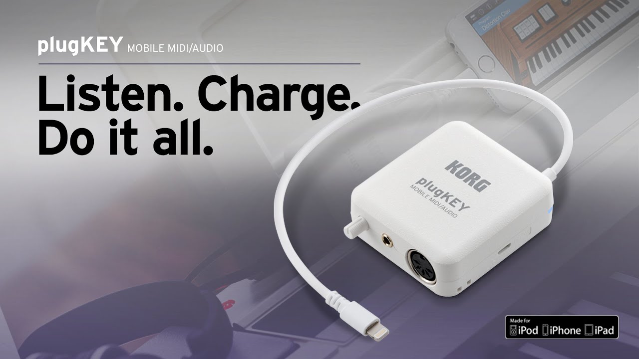 Korg plugKEY Mobile MIDI/Audio Interface For iOS - Modules and