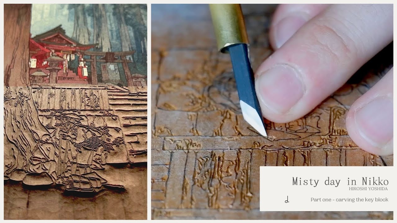 Misty day in Nikko - 1. carving the key block - YouTube