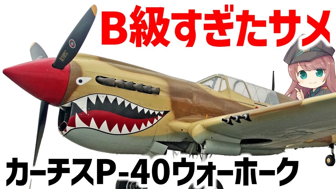 Weapon Commentary] The Curtiss P-40 Warhawk, a shark-like fighter