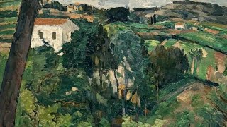 赤い屋根のある風景（レスタックの松）】ポール・セザンヌーオランジュ