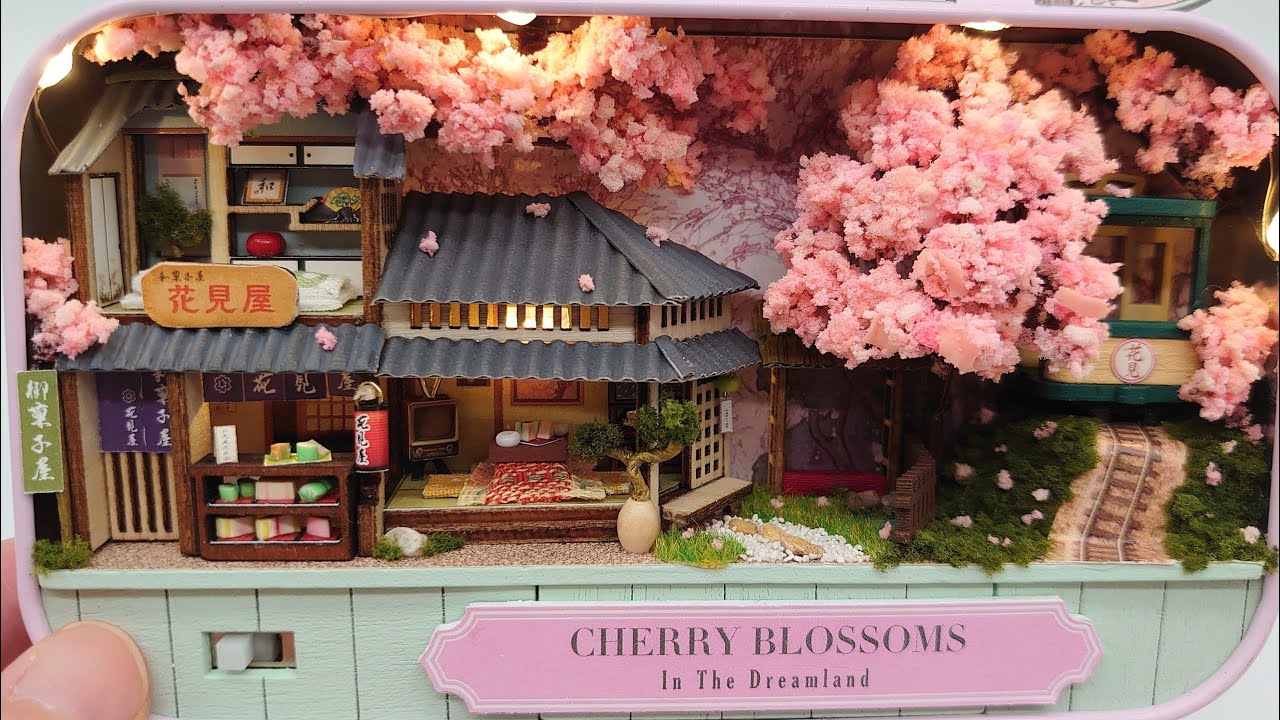 DIY Miniature Dollhouse kit「Cherry Blossoms」ドールハウスキット