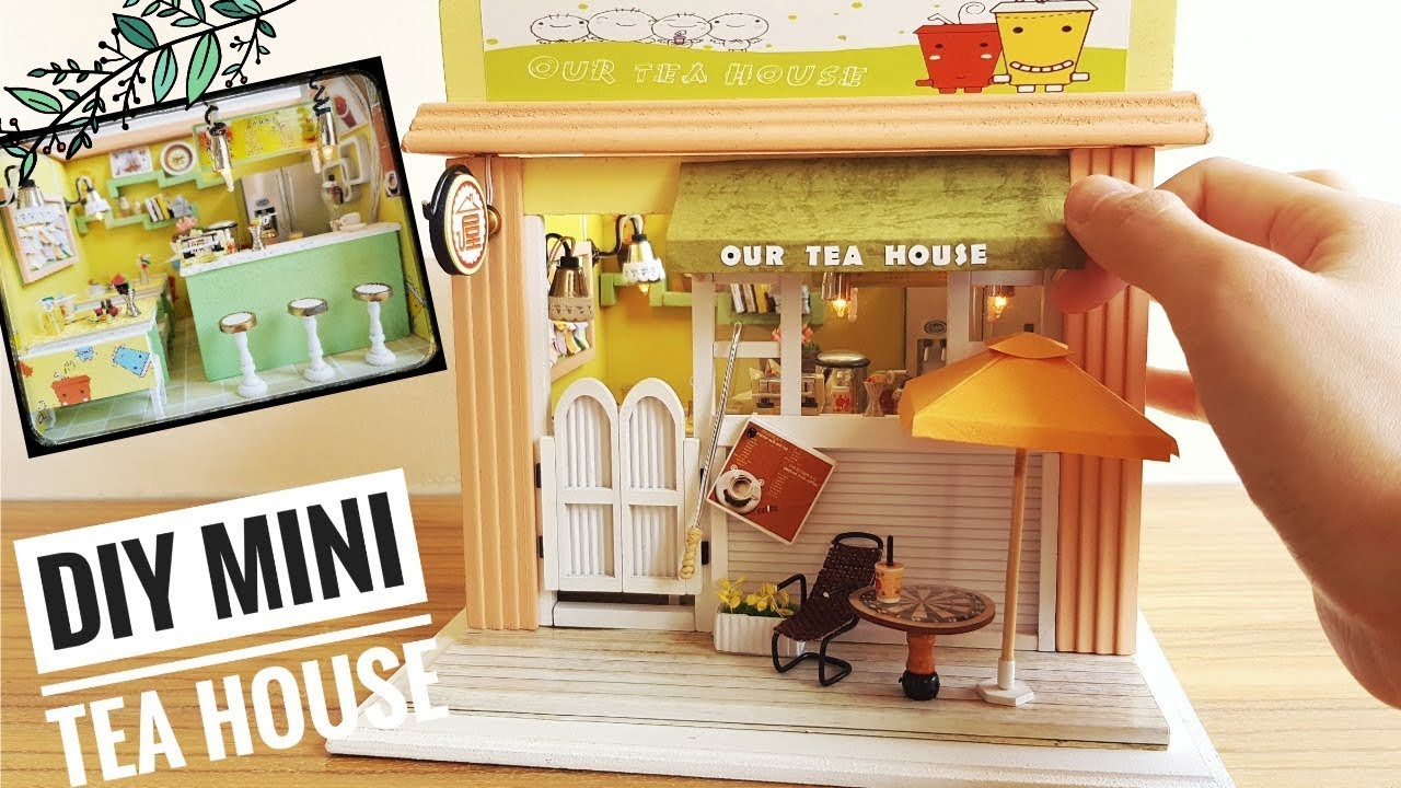 DIY Miniature Tea House Kit - YouTube