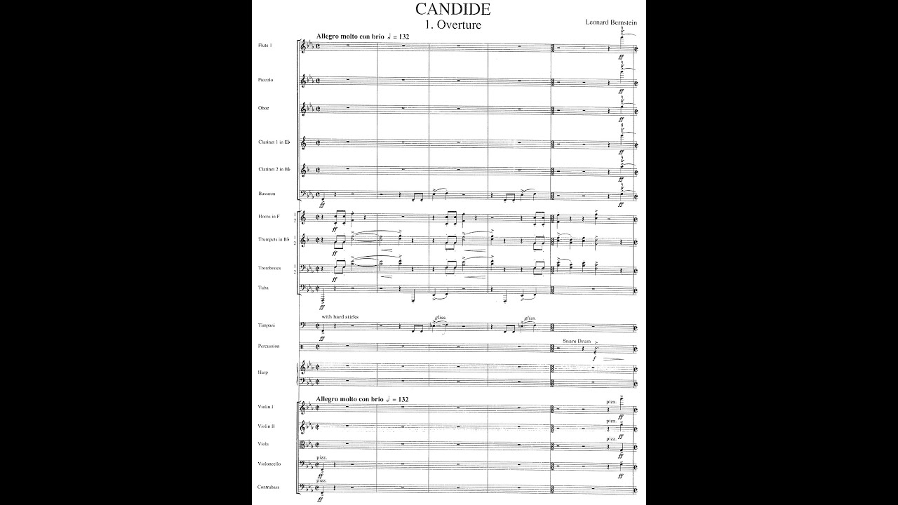 OVERTURE to CANDIDE by Leonard Bernstein, conducted by Bernstein